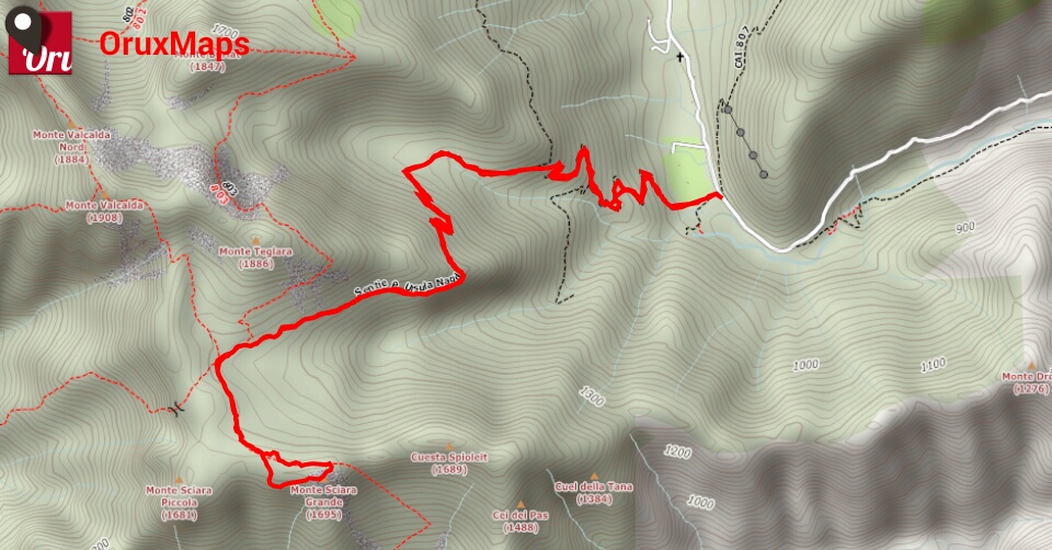 Mappa monte sciara