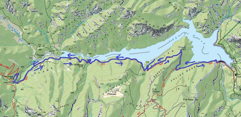 mappa lago selva